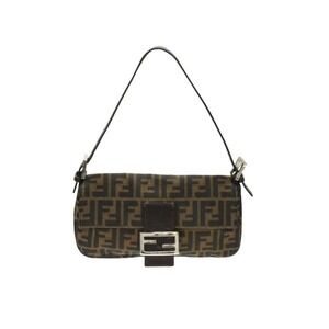 FENDI Mamma Bucket One Shoulder Hobo bag Zucca canvas leather brown